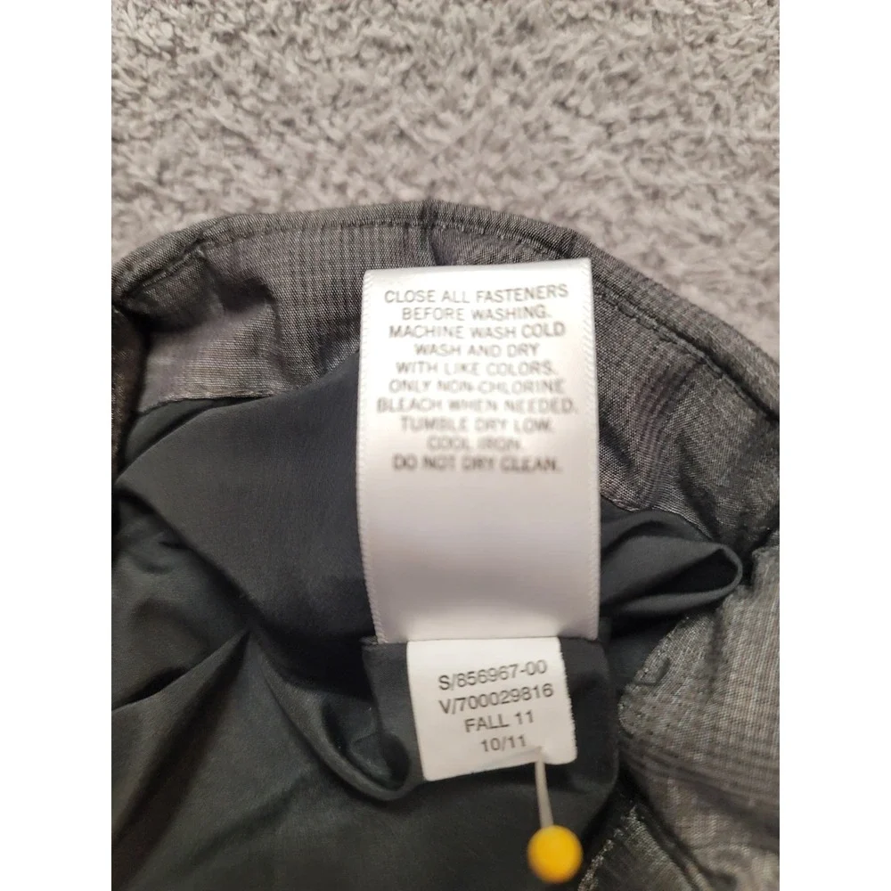 Banana Republic Men's L Large Quilted Puffer Vest Gray Cotton‎ Shell Zip Pockets